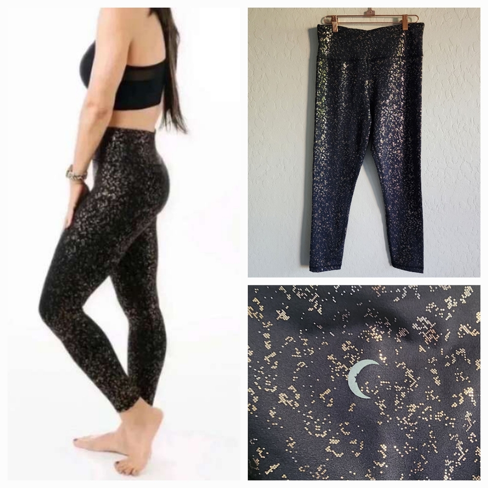 Zyia Active gold flake‎ Light n Tight Leggings 8-10
